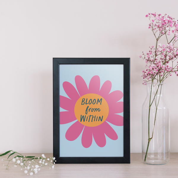 Bloom from within -Abstract Floral Wall Art