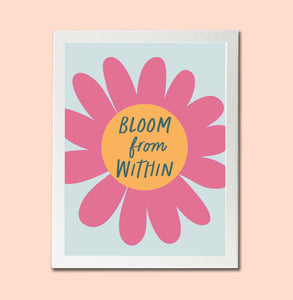 Bloom from within -Abstract Floral Wall Art