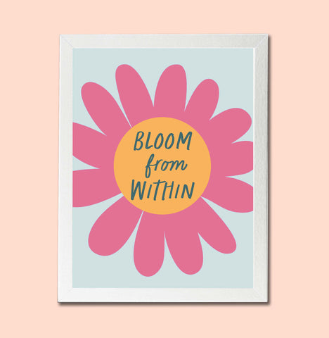 Bloom from within -Abstract Floral Wall Art