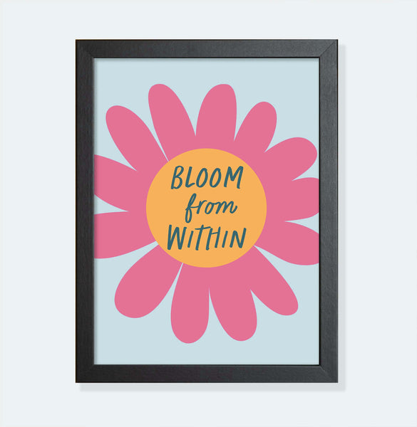 Bloom from within -Abstract Floral Wall Art