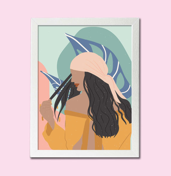 In to the Wild - Illustrated Woman Wall Art