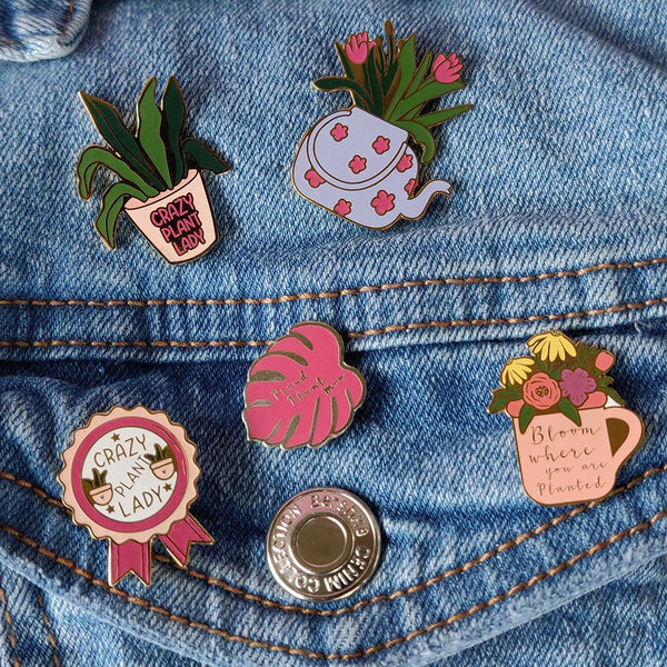 Crazy Plant Lady- Lapel Pin