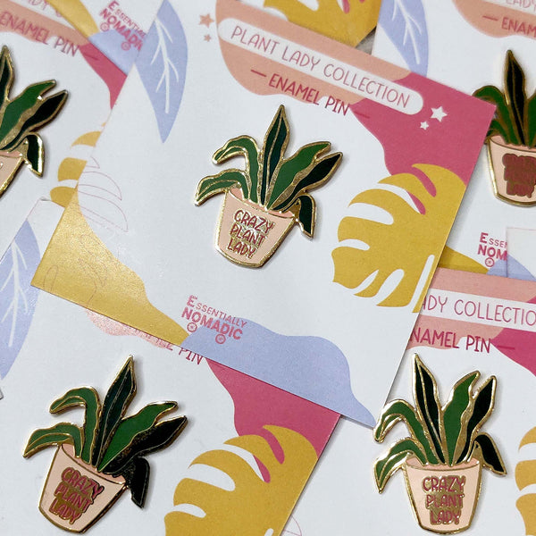 Crazy Plant Lady- Lapel Pin