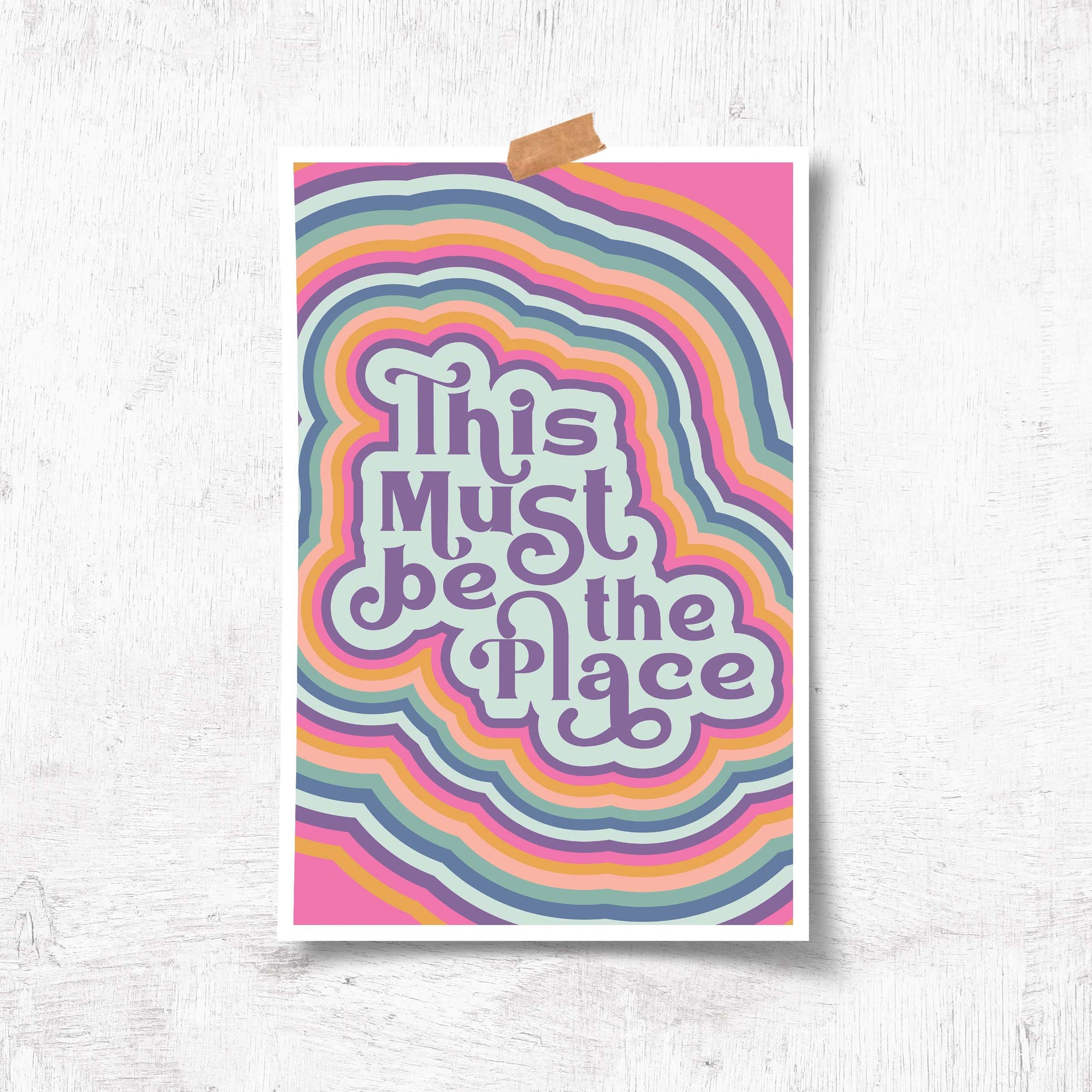 This must be the place-Retro groovy Wall Art