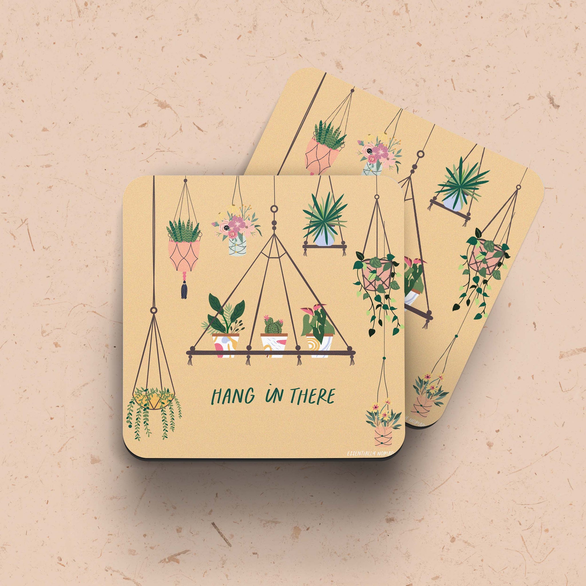 Hang in There- Coaster Set of 2 & 4