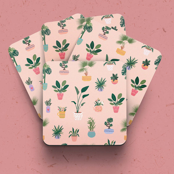 Lovely Plant Lover- Coaster Set of 2 & 4