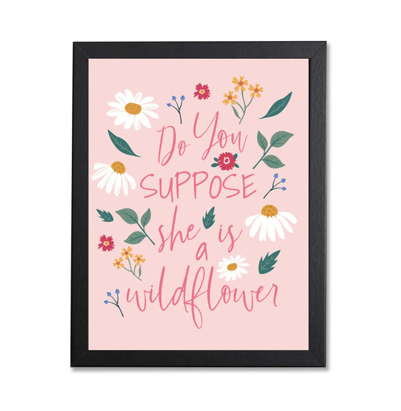 Set of 3 Floral Art Prints with Motivational quote.