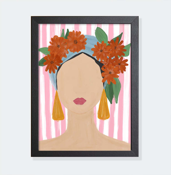 Adorning with Flowers Artprint