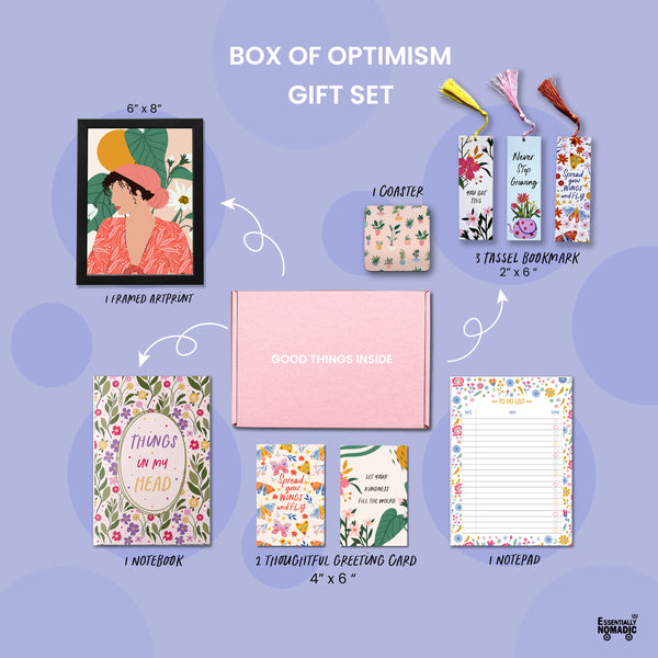 Quirky Colorful Motivational Gift Set | Stationery Gift Box for Birthday, Farewell, Encouragement