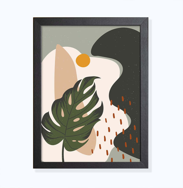 Abstract Botanical-Monstera Leaf- Artprint