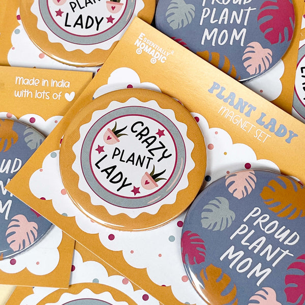 Crazy Plant Lady Fridge Magnet Set of 2