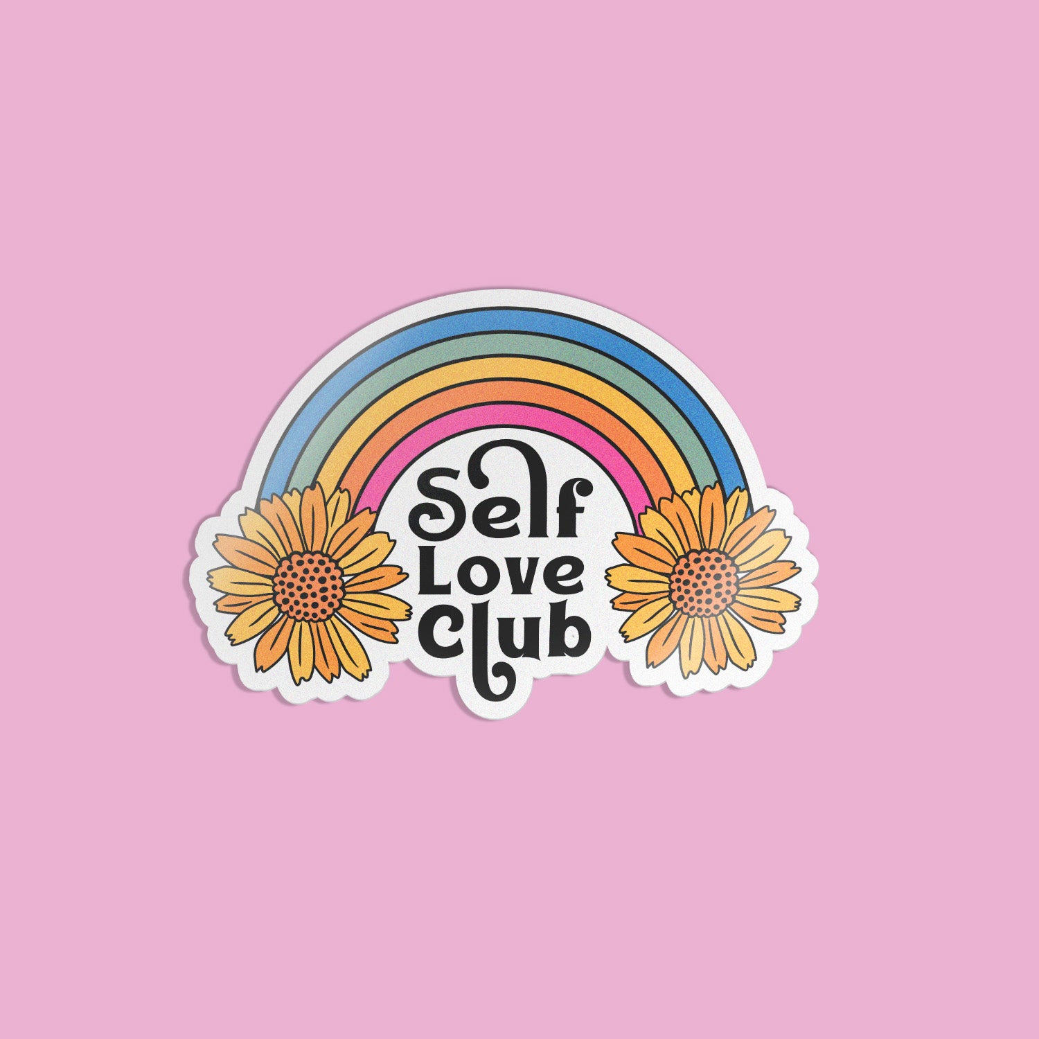 Self Love Club -Rainbow- Laptop Sticker-Matte Vinyl