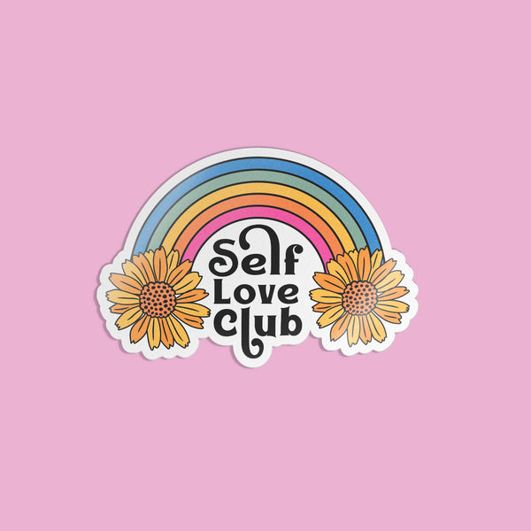 Self Love Club -Rainbow- Laptop Sticker-Matte Vinyl